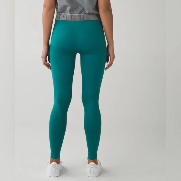 Lululemon Zone In Tight Forage  Teal - Picture 1 of 8